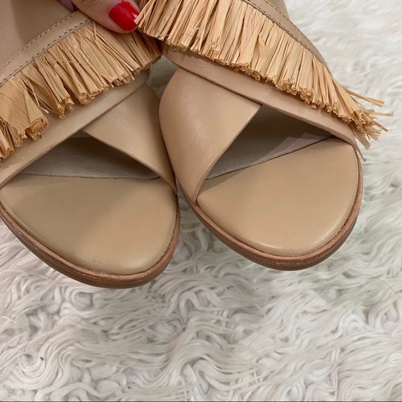 Anthropologie Sol Sana Casey Fringe Block Heels - Picture 3 of 10